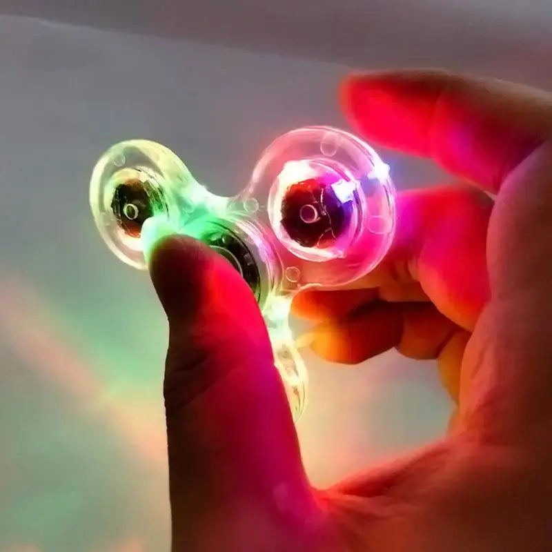 Luminous LED light Fidget Spinner Crystal Fingertip