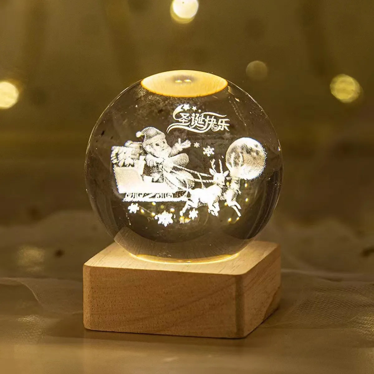 Crystal Ball Night Lamp Projection