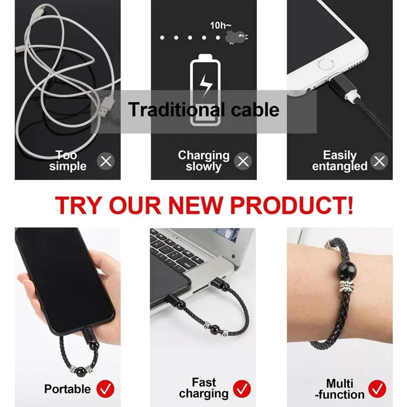 Fashionable Charger Bracelet For Mobile Devices