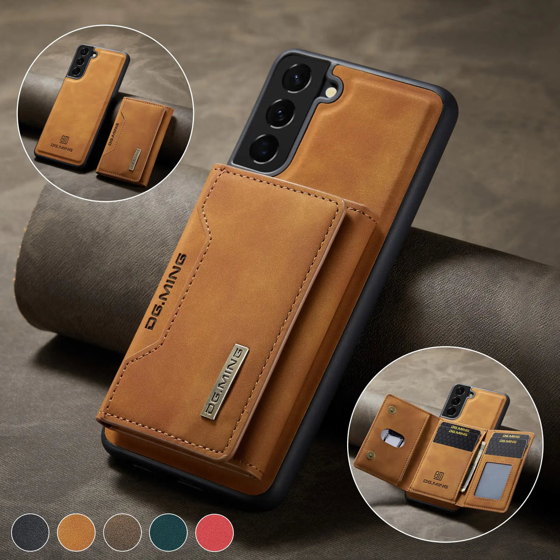 Magnetic Detachable Leather Wallet Case for Samsung