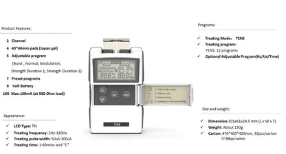 CE-Certified TENS EMS Physiotherapy Instrument