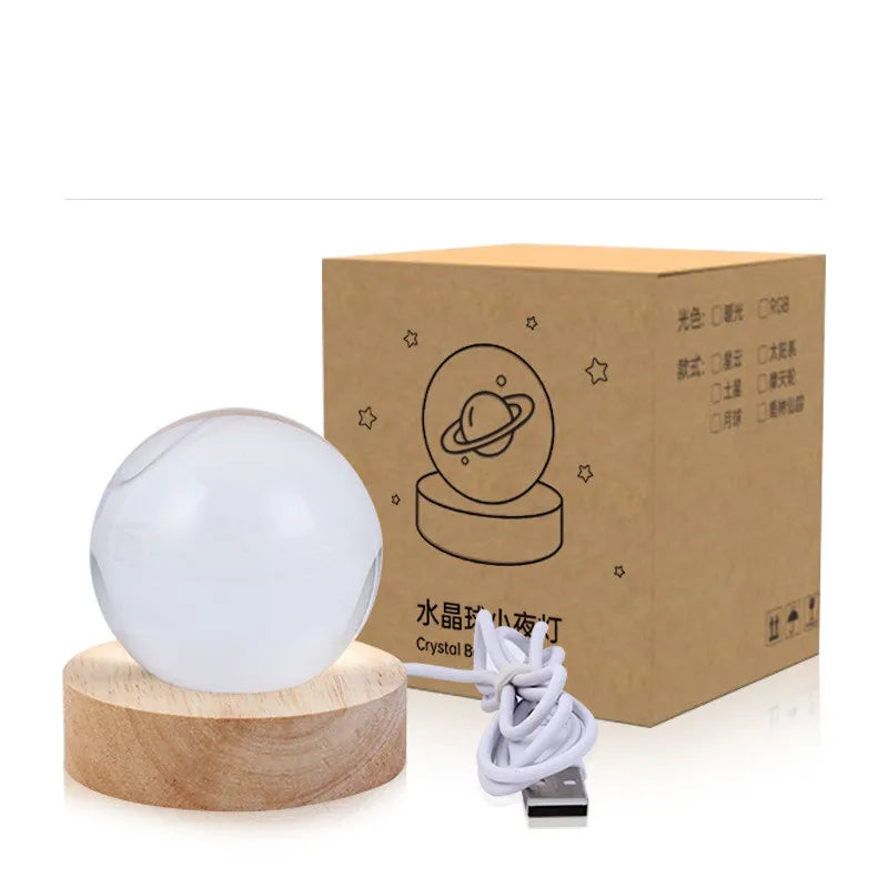 Crystal Ball Night Lamp Projection